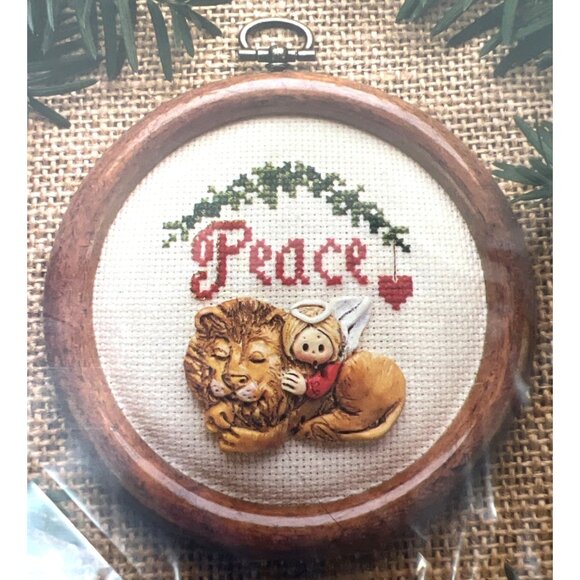 Peace Cross-Stitch Kit With Bas-Relief Figure By The Dutch Touch - Picture 2 of 4